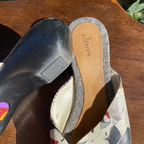 ICON Japanese Kimono Leather Sandals Flats 10 M - Picture 4 of 4